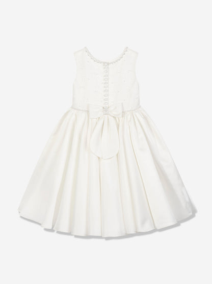 Sarah Louise Girls Ceremonial Ballerina Length Dress in Ivory