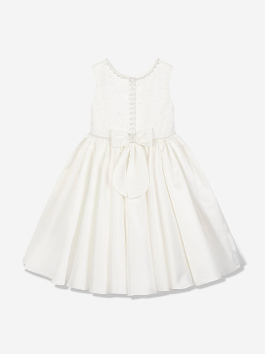 Sarah Louise Girls Ceremonial Ballerina Length Dress in Ivory