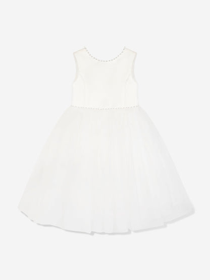 Sarah Louise Girls Ceremonial Ballerina Length Dress in Ivory