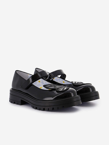 Sophia Webster Girls Butterfly Mary Jane Flat in Black