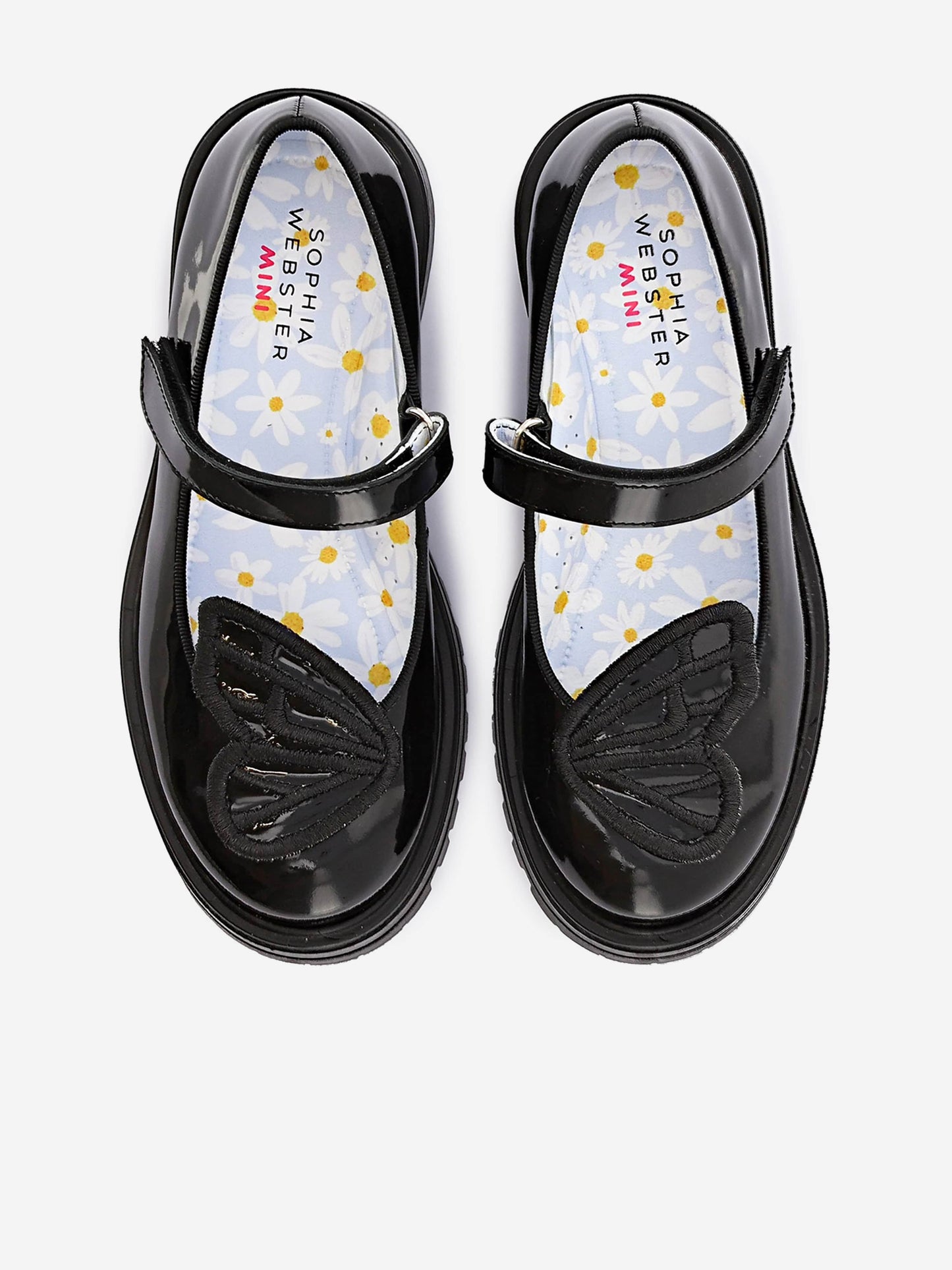 Sophia Webster Girls Butterfly Mary Jane Flat in Black