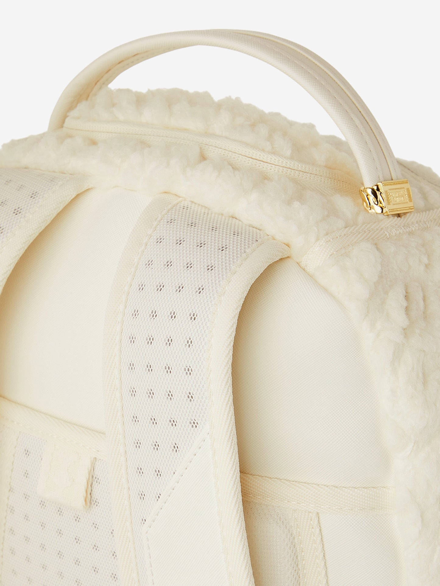Sprayground Kids Sherpa Shark Backpack in Ivory (46cm)