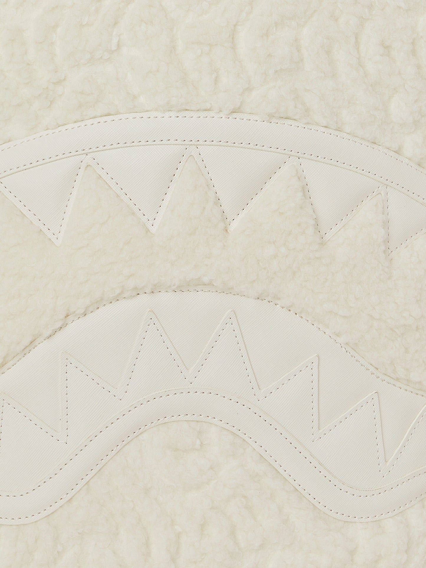 Sprayground Kids Sherpa Shark Backpack in Ivory (46cm)
