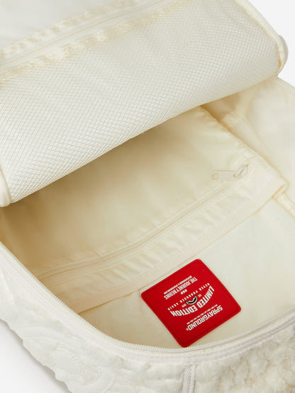 Sprayground Kids Sherpa Shark Backpack in Ivory (46cm)