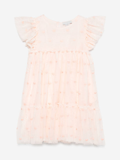 Stella McCartney Girls Embroidered Dress in Pink