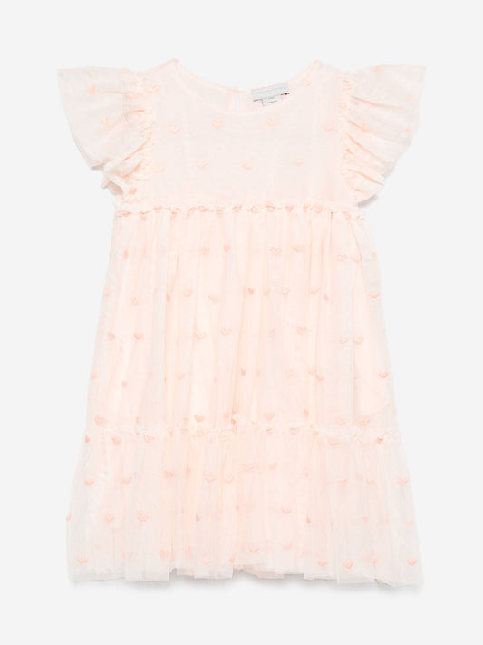 Stella McCartney Girls Embroidered Dress in Pink