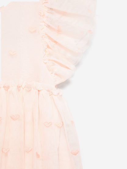 Stella McCartney Girls Embroidered Dress in Pink
