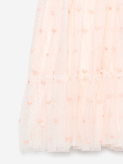 Stella McCartney Girls Embroidered Dress in Pink
