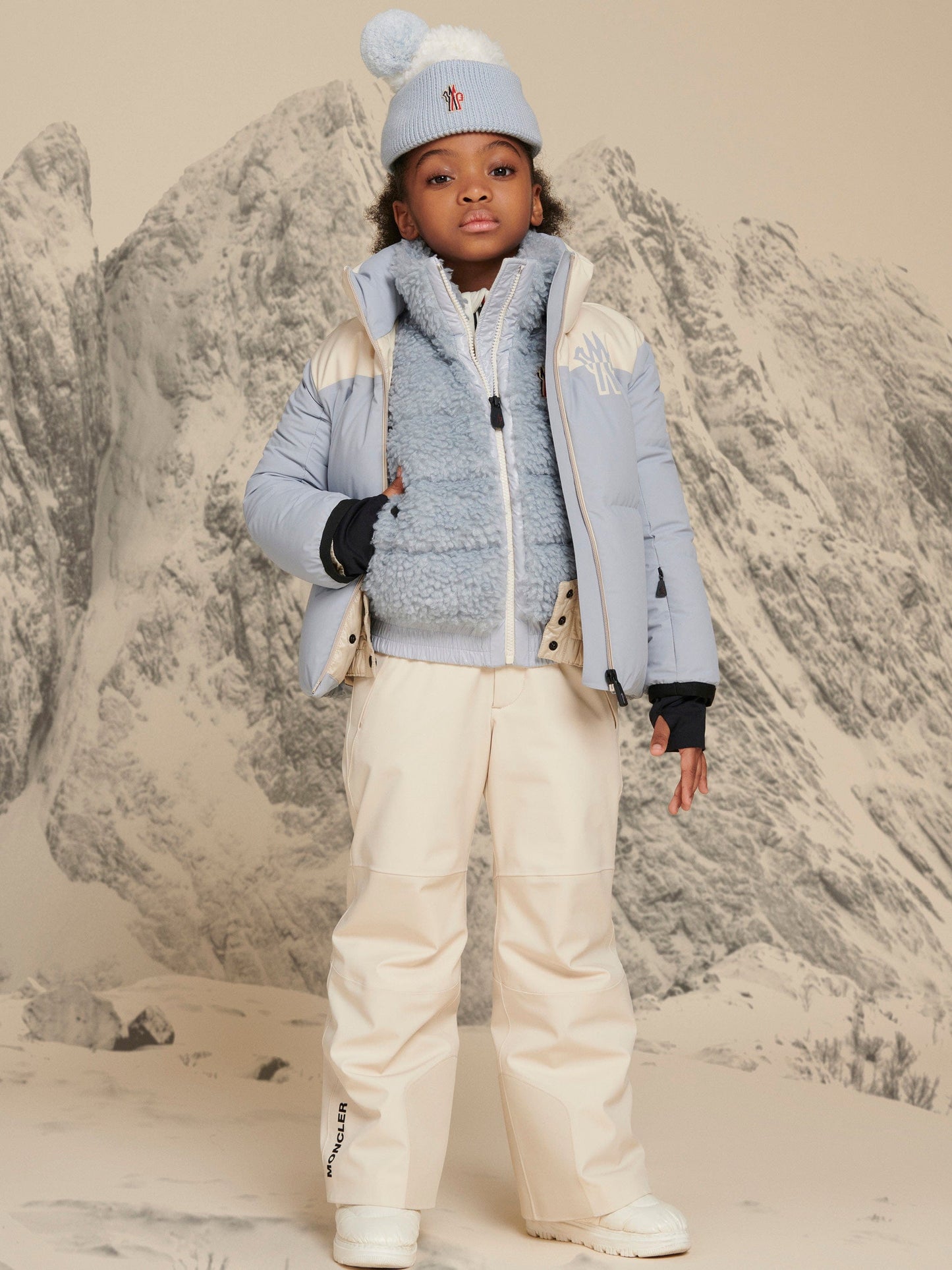 Moncler Enfant Girls Grenoble Down Padded Stennes Jacket in Blue