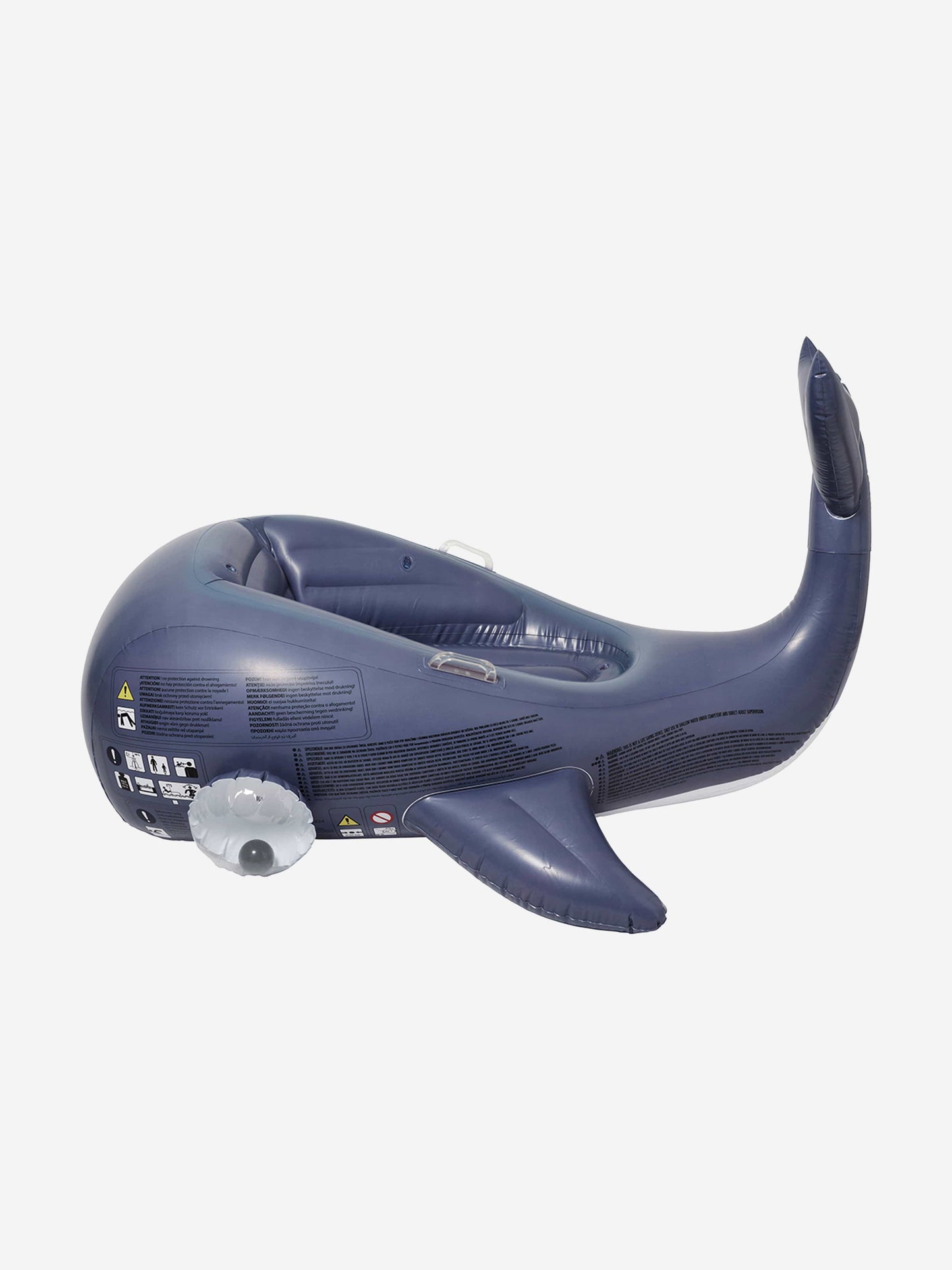 Sunnylife Kids Moby Dick Luxe Ride-On Float in Navy (142cm)