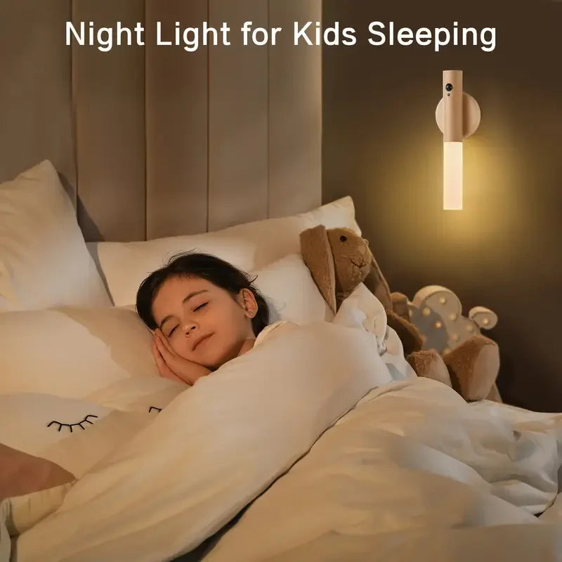 Smart Motion Sensor Night Light – Rechargeable Magnetic LED Wall Lamp