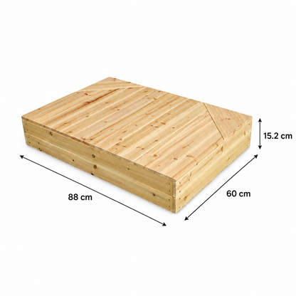 Wooden sandpit with lid - Outdoor stage & playhouse patio