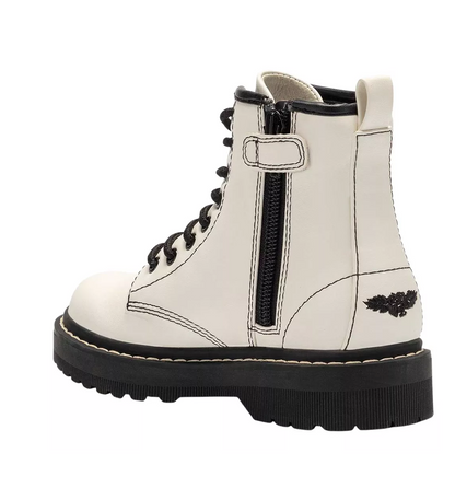 Lelli Kelly Doris White Lace Up Ankle Boots