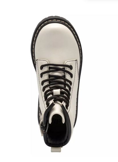 Lelli Kelly Doris White Lace Up Ankle Boots