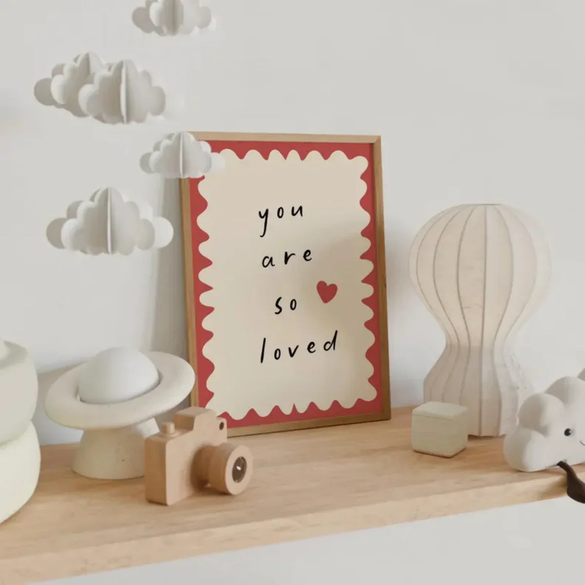 “You Are So Loved” Minimalist Quote Poster – Typography Wall Art