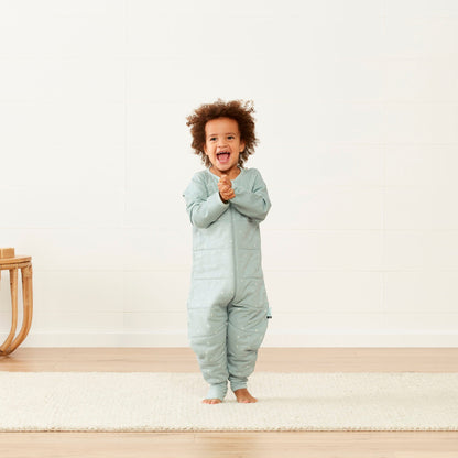 ergoPouch - Organic Winter Long Sleeved Sleep Onesie - Sage 3.5 TOG