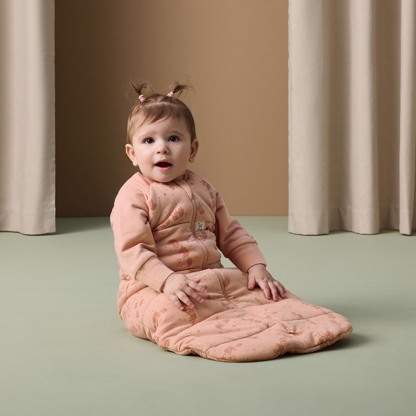 ergoPouch - Organic Winter Jersey Sleeping Bag - Elephant Parade 3.5 TOG