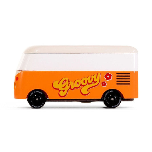 Candylab Wooden Diecast Candyvan VW T1 Groovy Orange