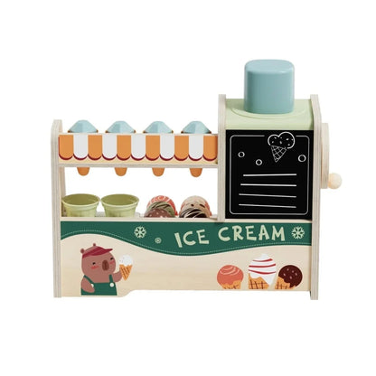Topbright Wooden Ice Cream Machine Play Set