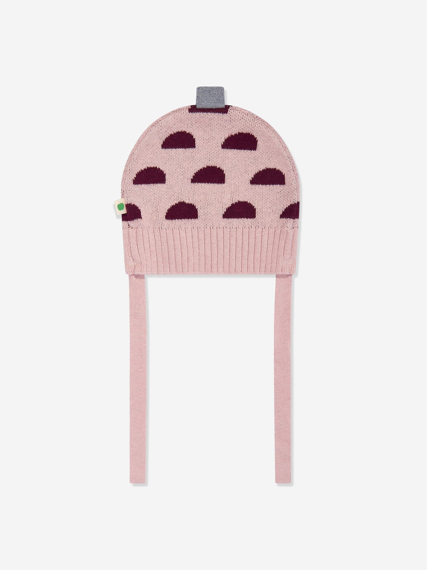 The Bonnie Mob Baby Girls Pippin Acorn Knit Hat in Pink