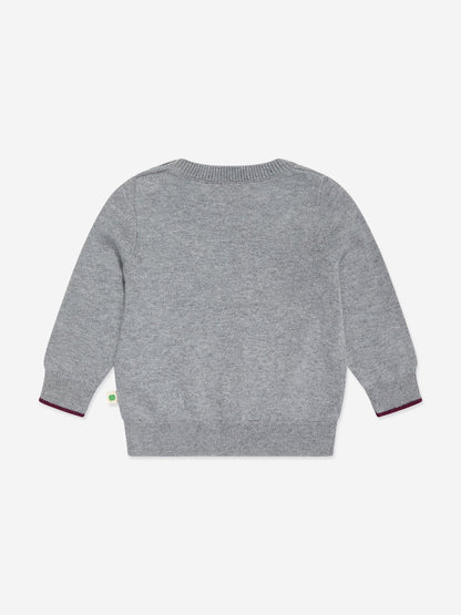 The Bonnie Mob Baby Sparrow Mushroom Knit Jumper in Grey