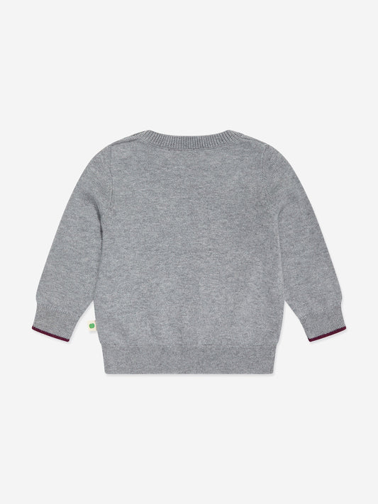 The Bonnie Mob Baby Sparrow Mushroom Knit Jumper in Grey