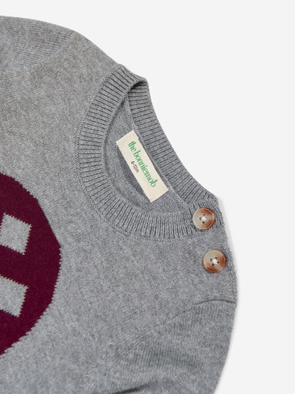 The Bonnie Mob Baby Sparrow Mushroom Knit Jumper in Grey