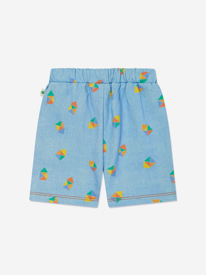 The Bonnie Mob Boys Mavericks Beach Denim Shorts in Blue