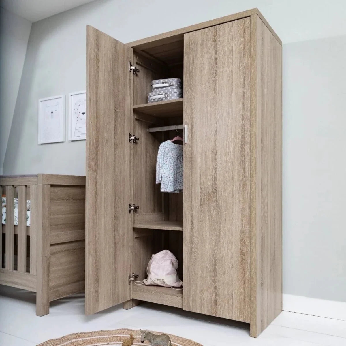 Tutti Bambini Modena Wardrobe - White/Oak