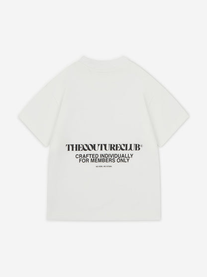 The Couture Club Kids Heavyweight Copyright T-Shirt in Ivory