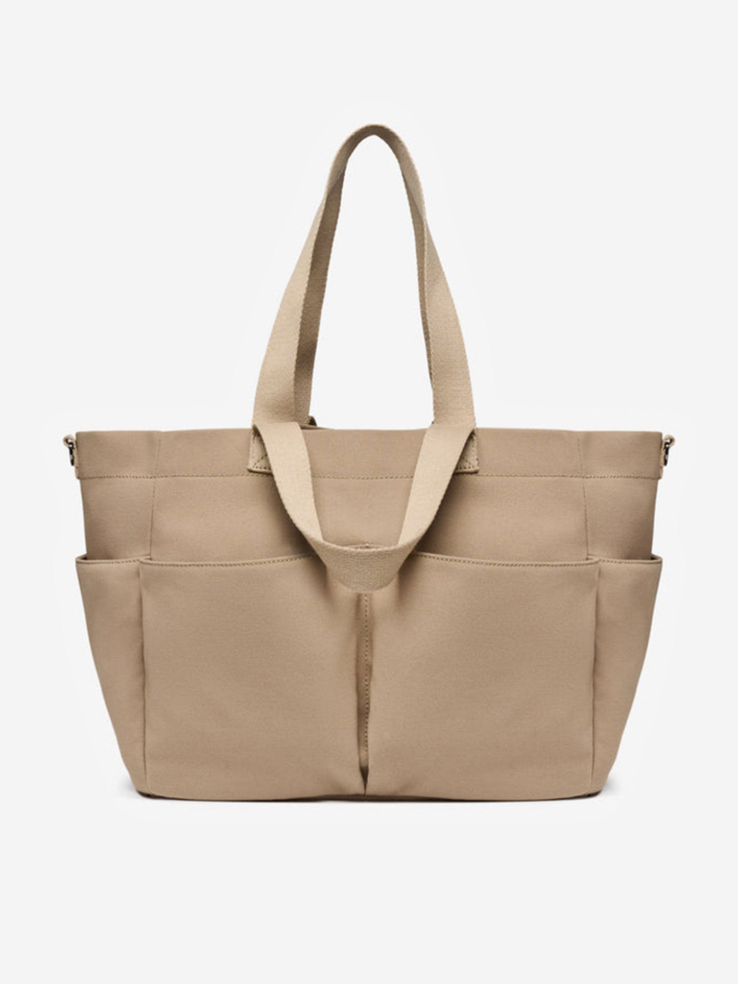 Tiba + Marl Baby Canvas Pocket Tote in Beige (30cm)