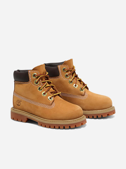 Timberland Kids 6 inch Lace-Up Waterproof Boots in Beige