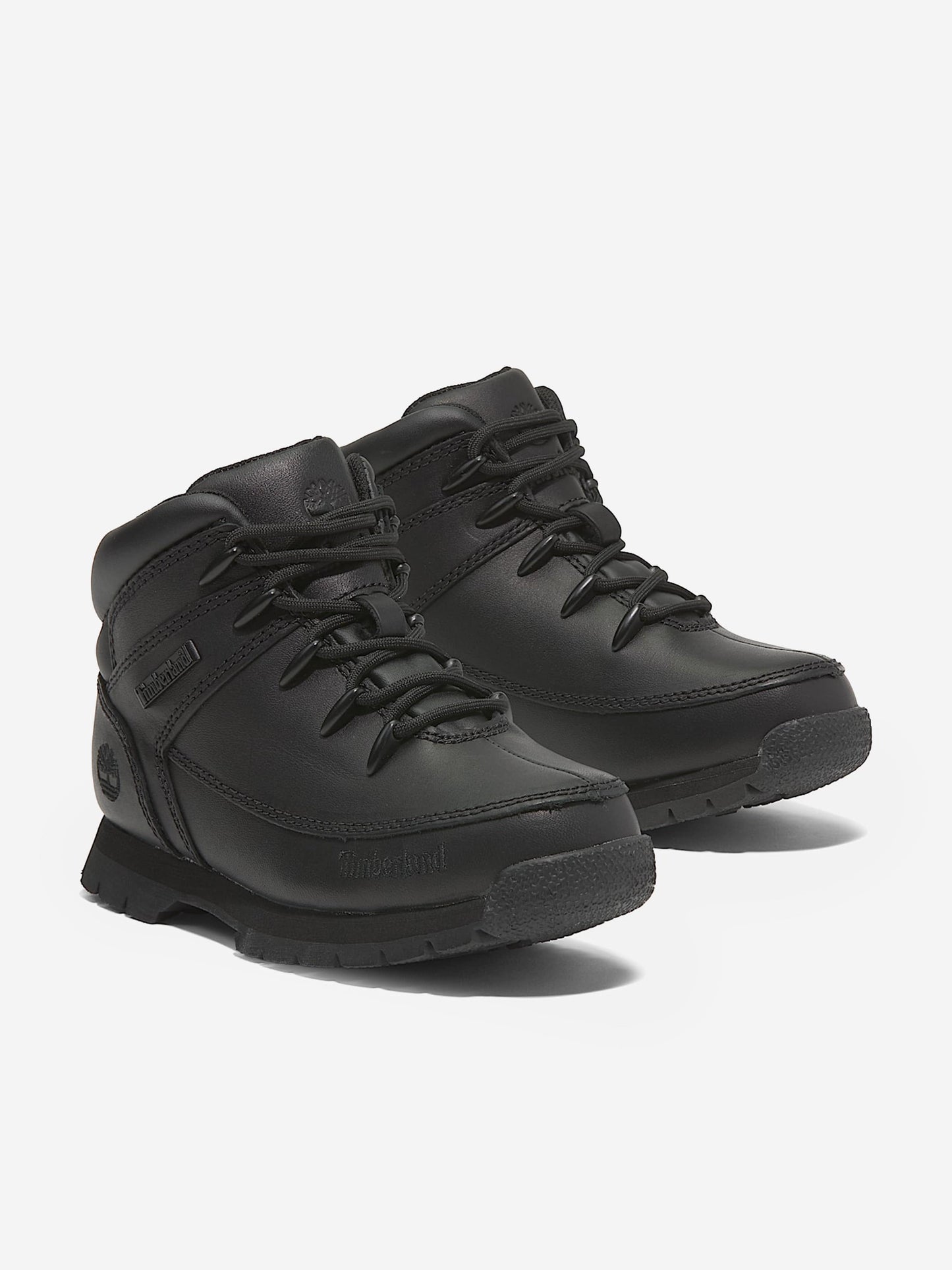 Timberland Boys Euro Sprint Mid Lace Up Boots in Black