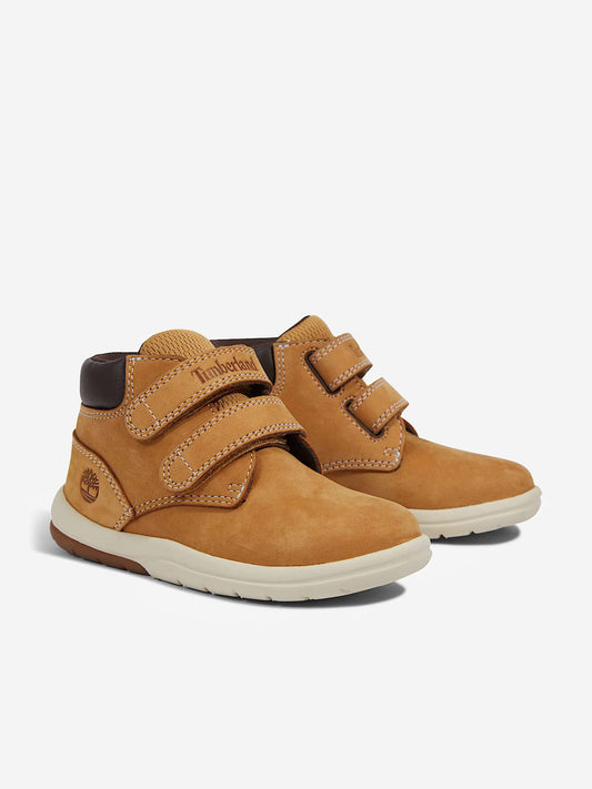 Timberland Boys Toddle Tracks Mid Hook & Loop Boots in Wheat