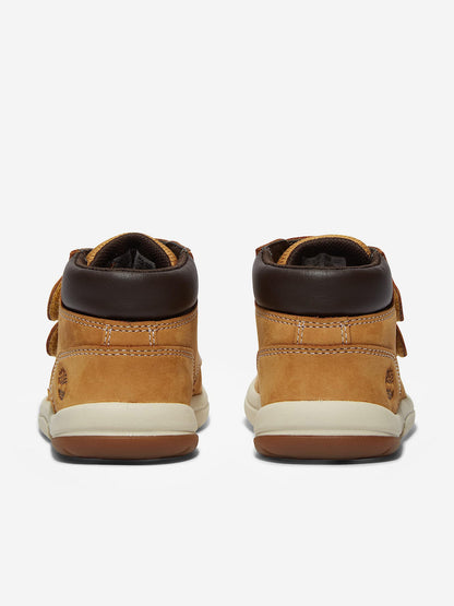 Timberland Boys Toddle Tracks Mid Hook & Loop Boots in Wheat