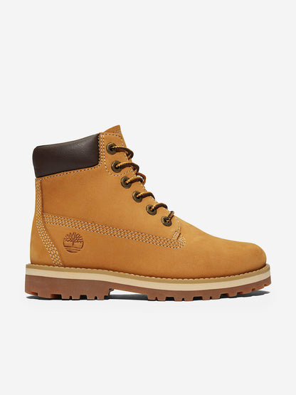 Timberland Kids Courma Mid Lace Up Boots in Wheat