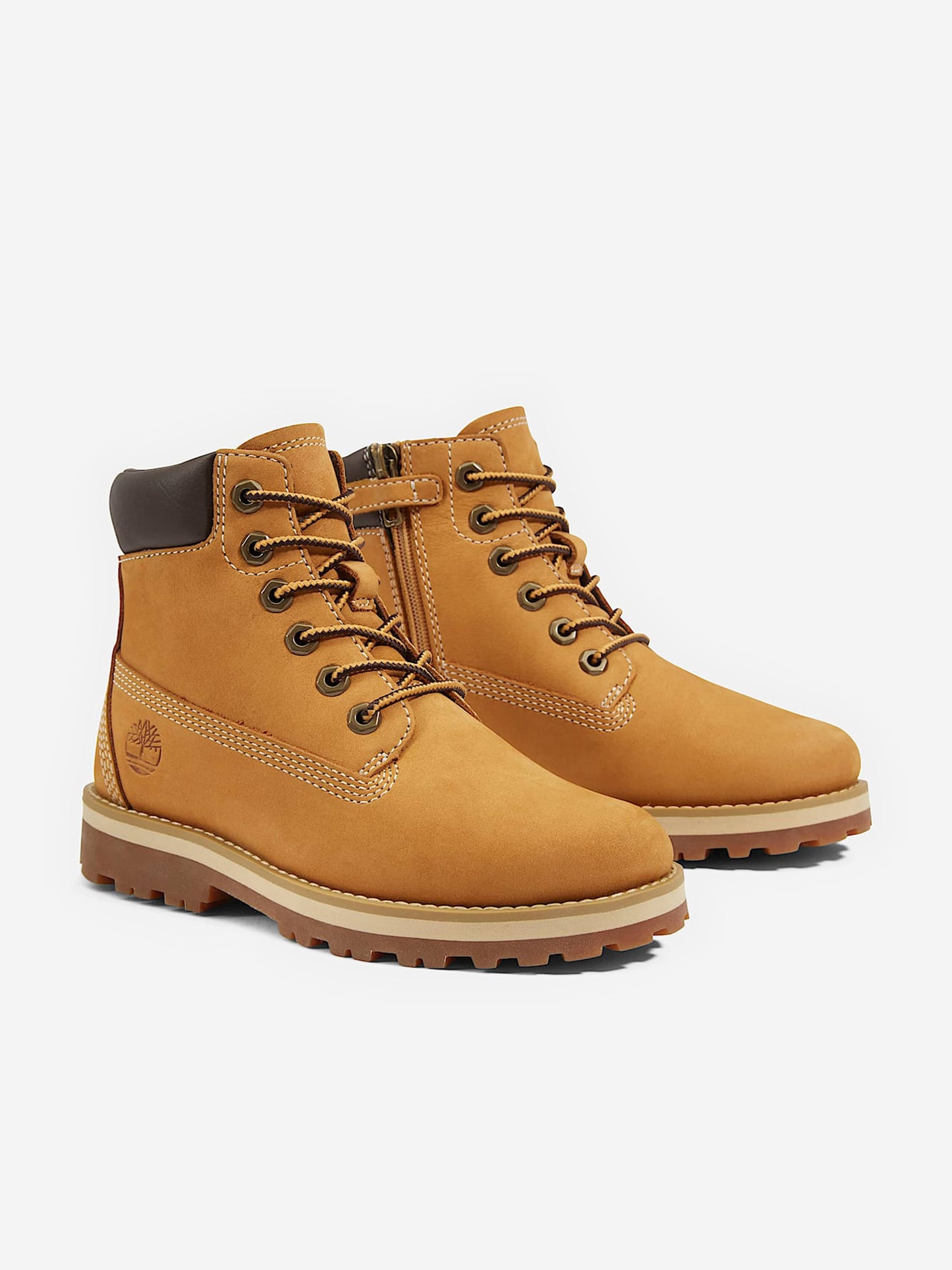 Timberland Kids Courma Mid Lace Up Boots in Wheat