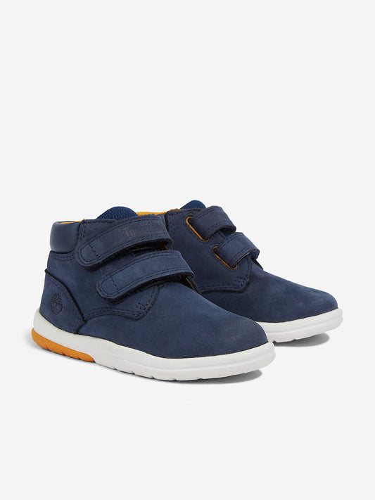 Timberland Boys Toddle Tracks Mid Hook & Loop Boots in Navy