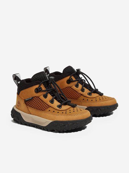 Timberland Boys Greenstride Motion 6-Mid Lace Up Trainers in Wheat