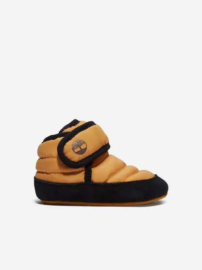 Timberland Baby Crib Mid Hook and Loop Ripstop Booties in Wheat