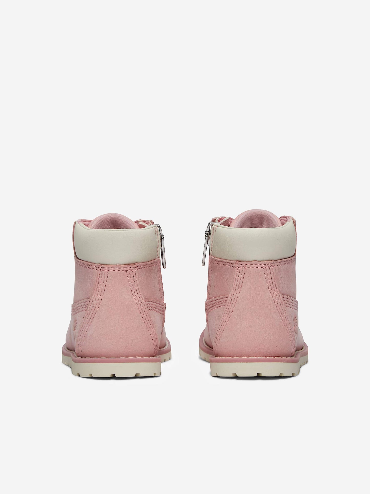 Timberland Girls Pokey Pine Mid Lace Up Boots with Zip in Pink