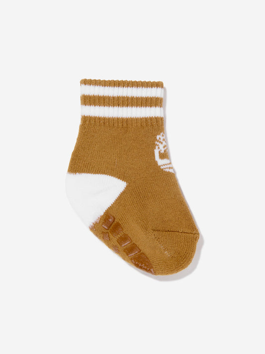 Timberland Baby 2 Pack Boot Bootie Socks Set in Beige