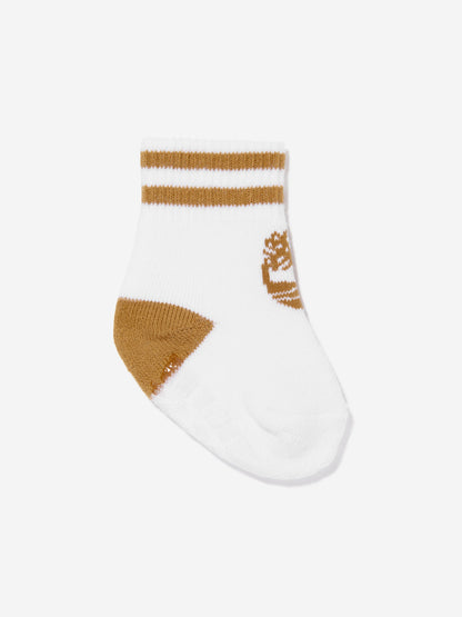 Timberland Baby 2 Pack Boot Bootie Socks Set in Beige