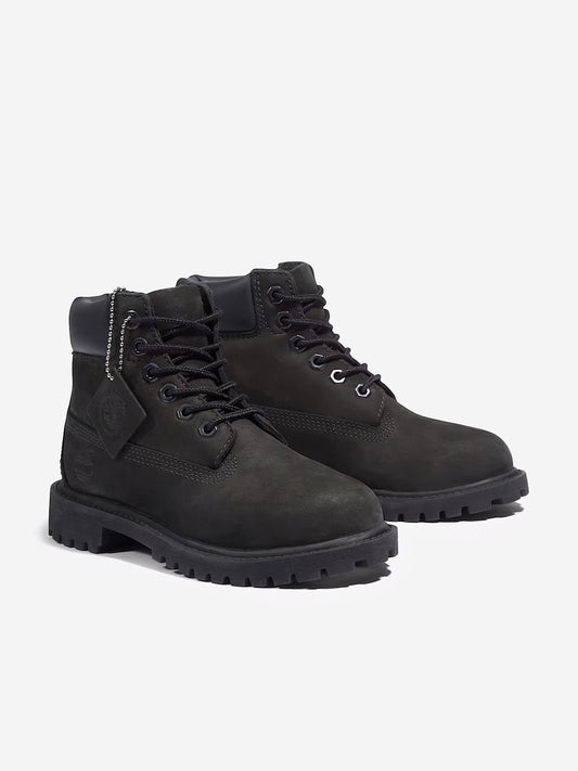 Timberland Kids Premium 6 Inch Lace Up Waterproof Boots in Black