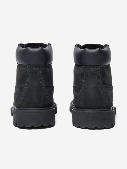 Timberland Kids Premium 6 Inch Lace Up Waterproof Boots in Black