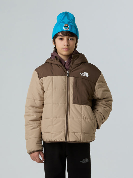 The North Face Boys Reversible Shasta Hooded Jacket in Brown