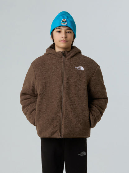 The North Face Boys Reversible Shasta Hooded Jacket in Brown