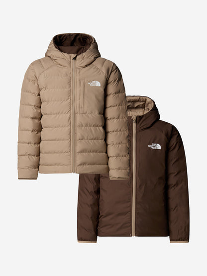 The North Face Boys Reversible Perrito Hooded Jacket in Brown