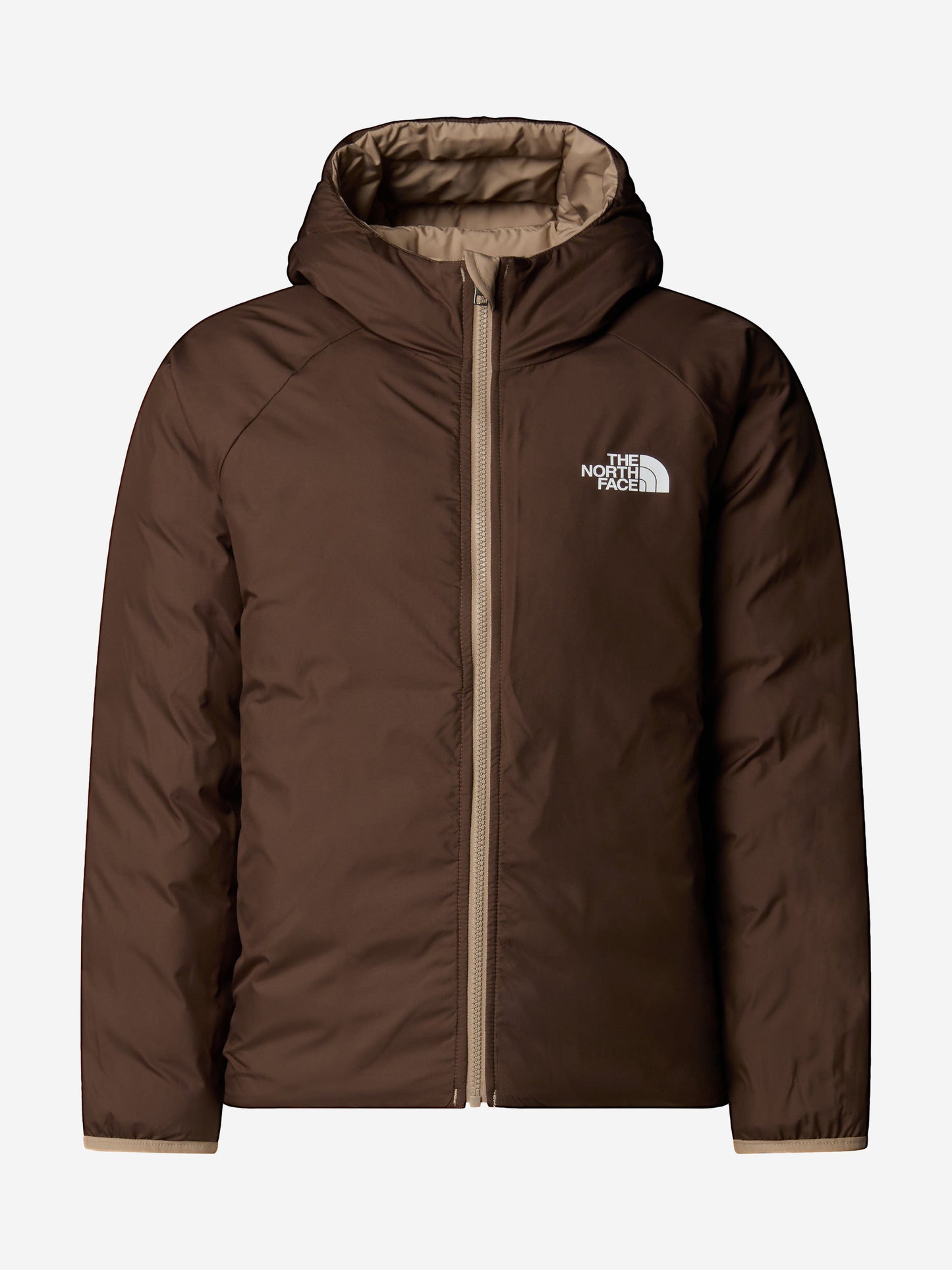 The North Face Boys Reversible Perrito Hooded Jacket in Brown