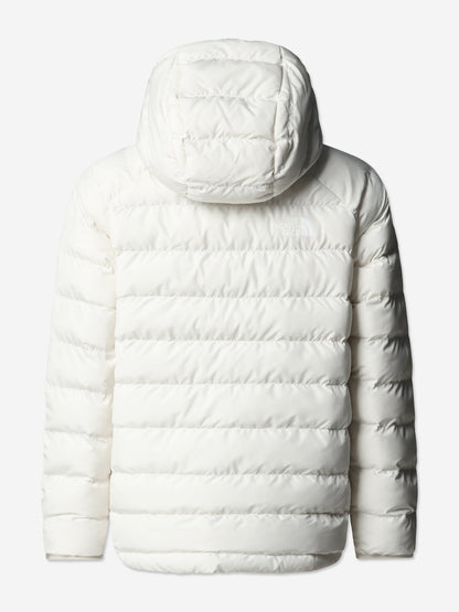 The North Face Girls Reversible Perrito Hooded Jacket in White